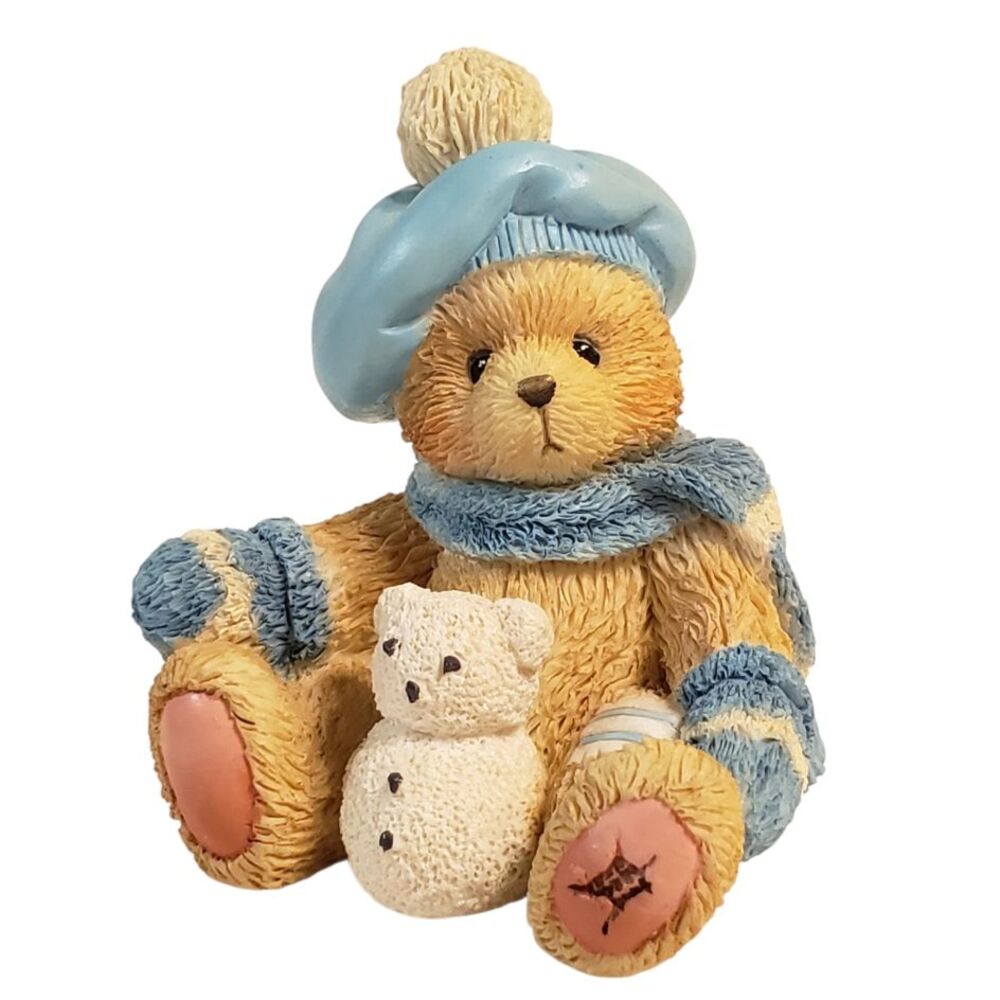 Cherished Teddies Jack 1993 January Bear Enesco 914754 Bear with Snowman w/ Box